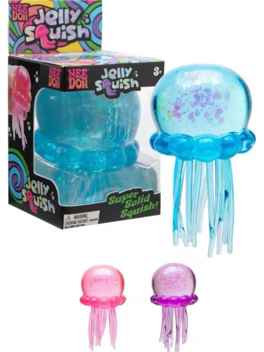 NeeDoh BLUE Jelly Squish Jellyfish Soft Squishy Toy